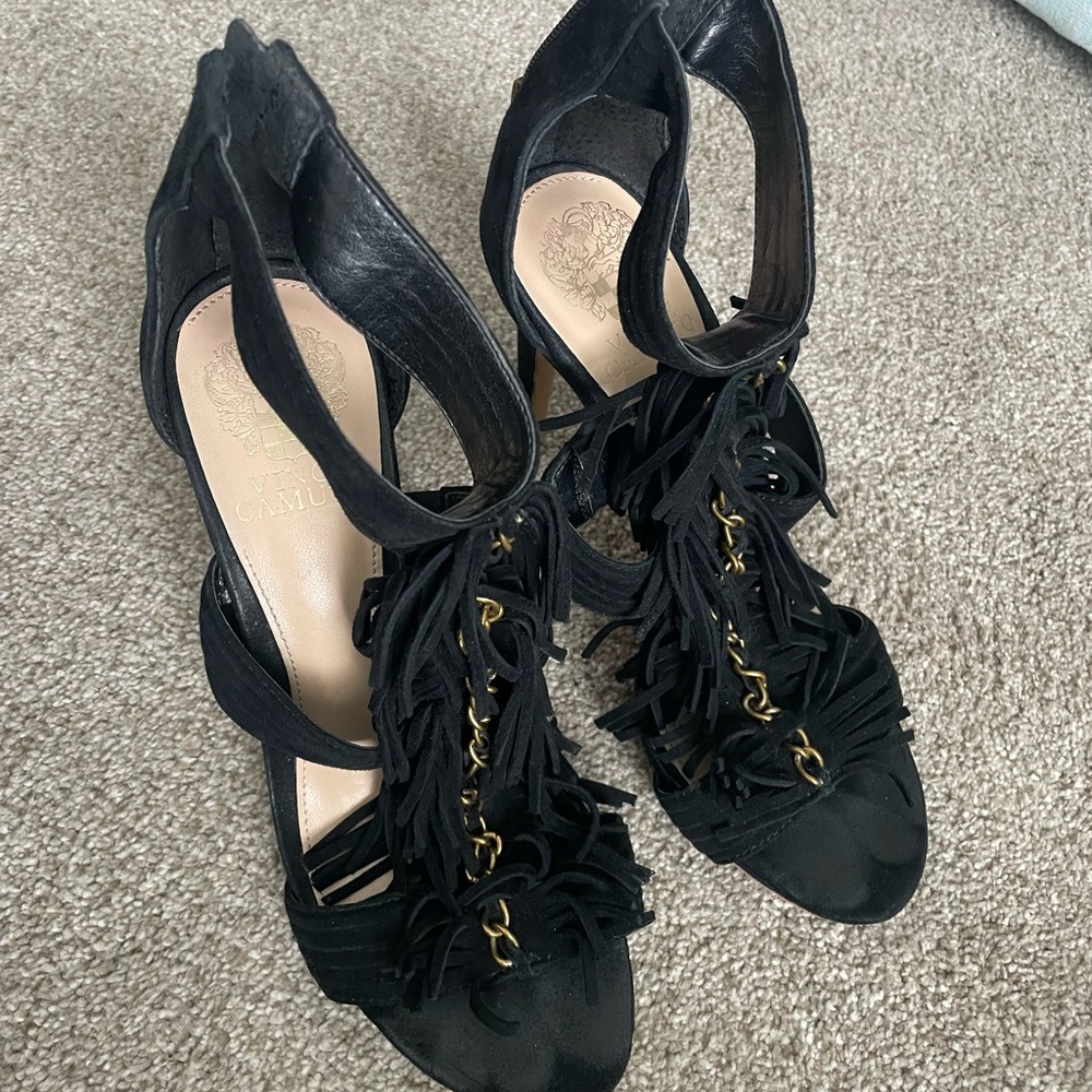 Vince Camuto Suede fringe heels size 6.5